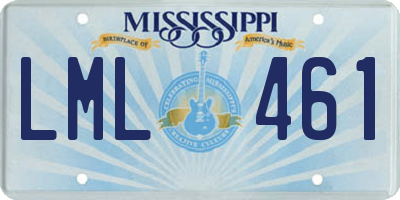 MS license plate LML461