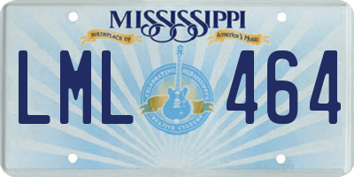 MS license plate LML464