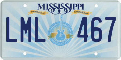 MS license plate LML467