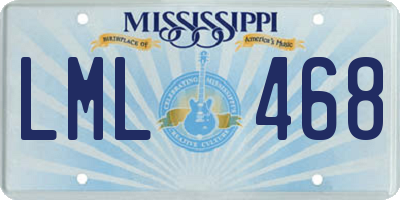 MS license plate LML468