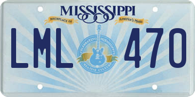 MS license plate LML470