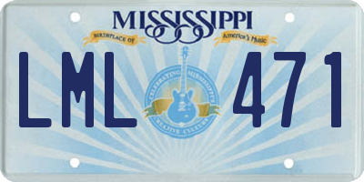 MS license plate LML471
