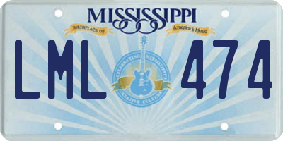 MS license plate LML474