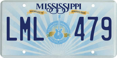 MS license plate LML479