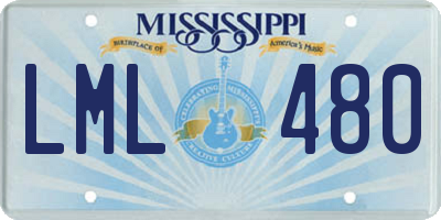 MS license plate LML480