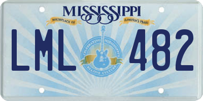 MS license plate LML482