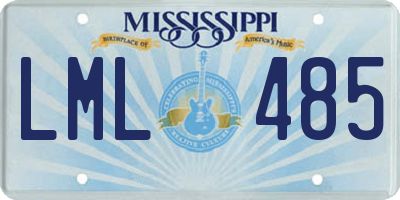 MS license plate LML485