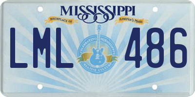 MS license plate LML486