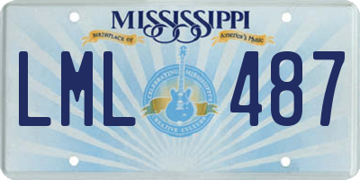 MS license plate LML487