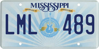 MS license plate LML489