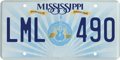 MS license plate LML490