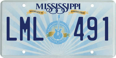 MS license plate LML491