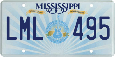 MS license plate LML495