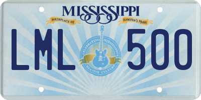 MS license plate LML500