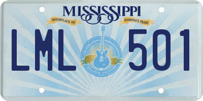 MS license plate LML501