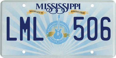 MS license plate LML506