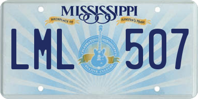 MS license plate LML507