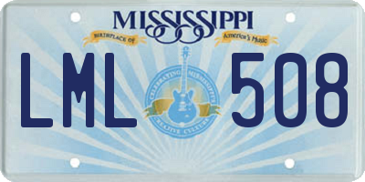MS license plate LML508