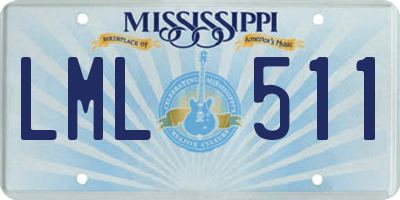 MS license plate LML511