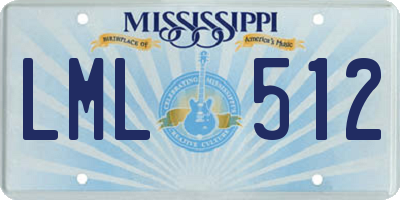 MS license plate LML512
