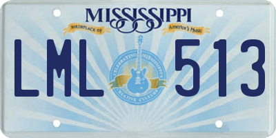 MS license plate LML513