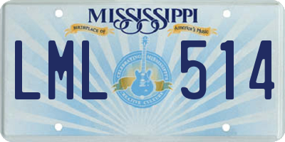 MS license plate LML514