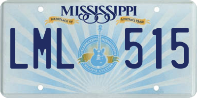 MS license plate LML515