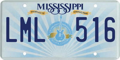 MS license plate LML516