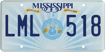 MS license plate LML518