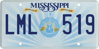 MS license plate LML519