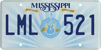 MS license plate LML521