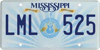 MS license plate LML525
