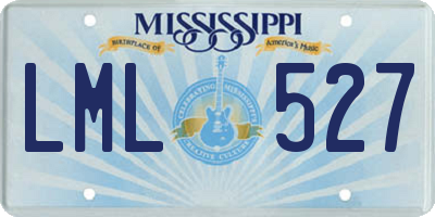 MS license plate LML527
