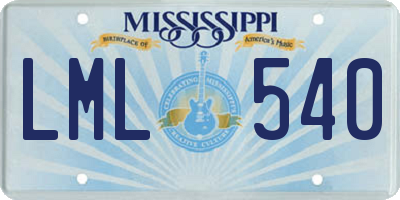 MS license plate LML540