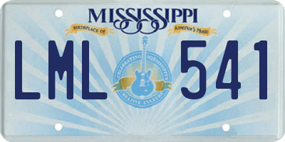 MS license plate LML541