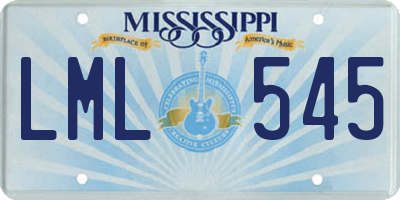 MS license plate LML545