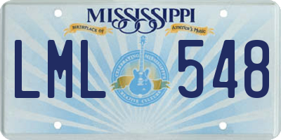 MS license plate LML548