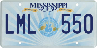 MS license plate LML550
