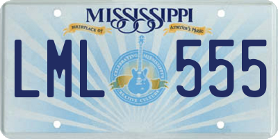 MS license plate LML555