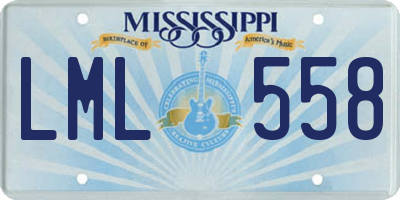 MS license plate LML558