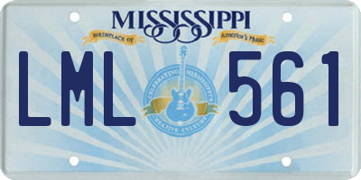 MS license plate LML561
