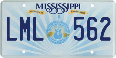 MS license plate LML562
