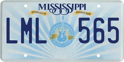 MS license plate LML565