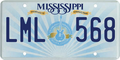 MS license plate LML568