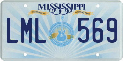 MS license plate LML569