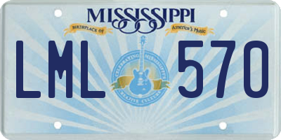 MS license plate LML570