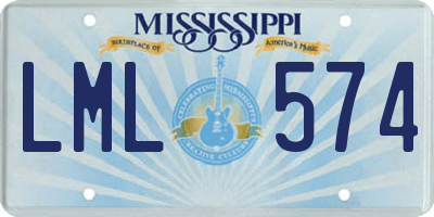 MS license plate LML574