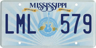 MS license plate LML579