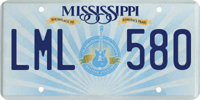MS license plate LML580