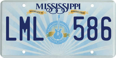 MS license plate LML586